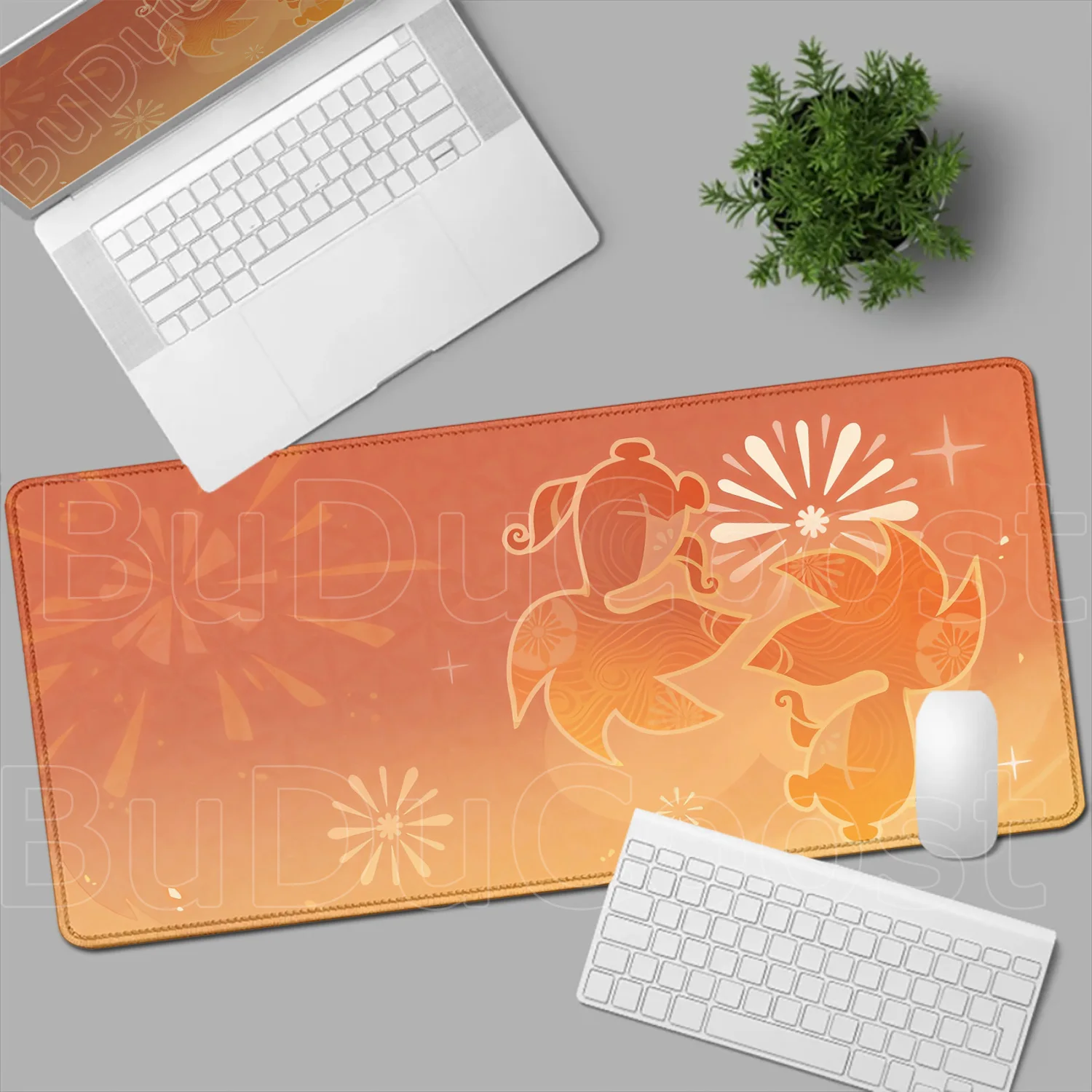 Gamer's Deluxe Edge-Locked Mouse Pad Featuring Iconic Genshin Impact Characters