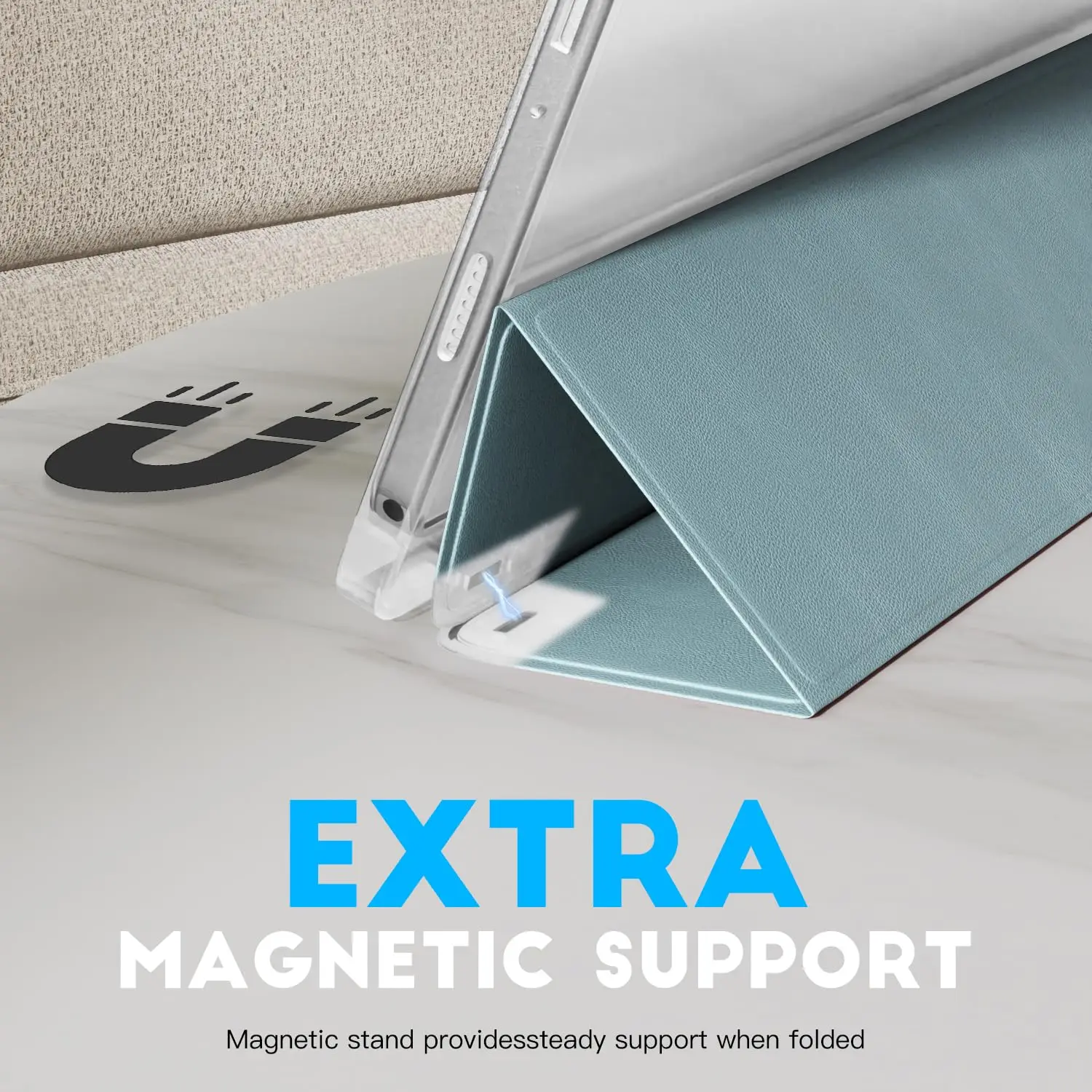 Transparent Tablet Case with Pencil Holder and Durable Shell Design