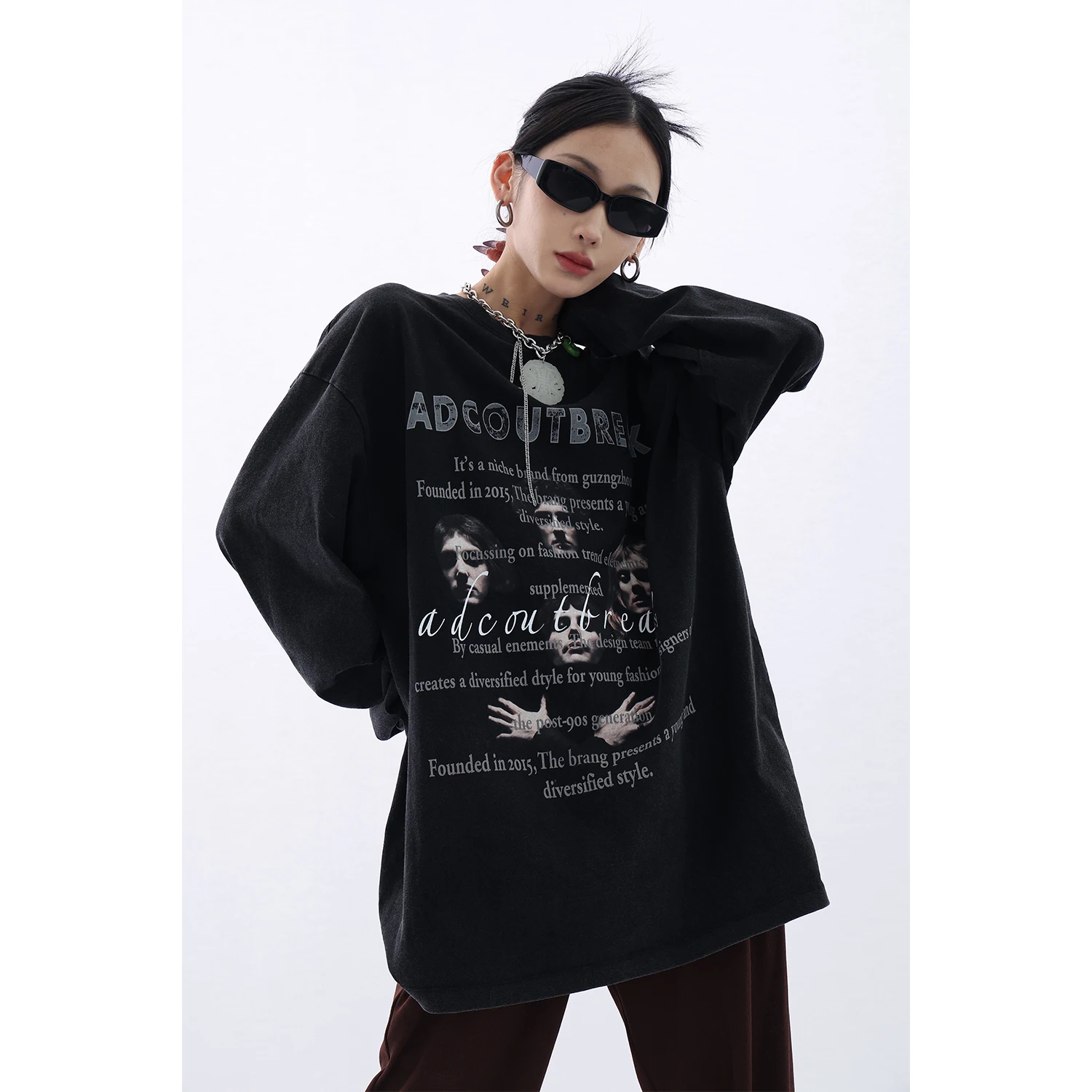 

Vintage Women Hoodies Y2k Aesthetic Harajuku Streetwear Female Sweatshirt Hoodiee Girl Oversized Print Long Sleeve Korean Style