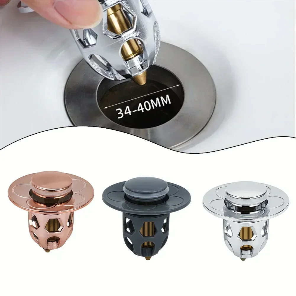 Bathroom Sink Plug Stopper Wash Basin Pop-Up Bounce Core Drain Filter Bathtub Hair Catcher Sink Strainer