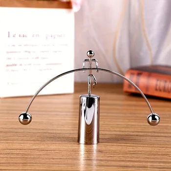 1pc-Steel Balanced Weightlifting Art Decompression Home Office Accessories Balance Ball Swinging Weightlifting Little Iron Man 1