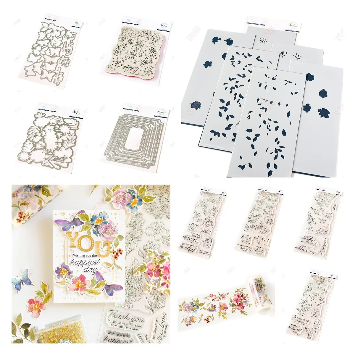 

Fluttering Butterflies Sakura Artsy Floral Metal Cutting Dies and Stamps Stencil DIY Scrapbooking Paper Handmade Greeting Cards