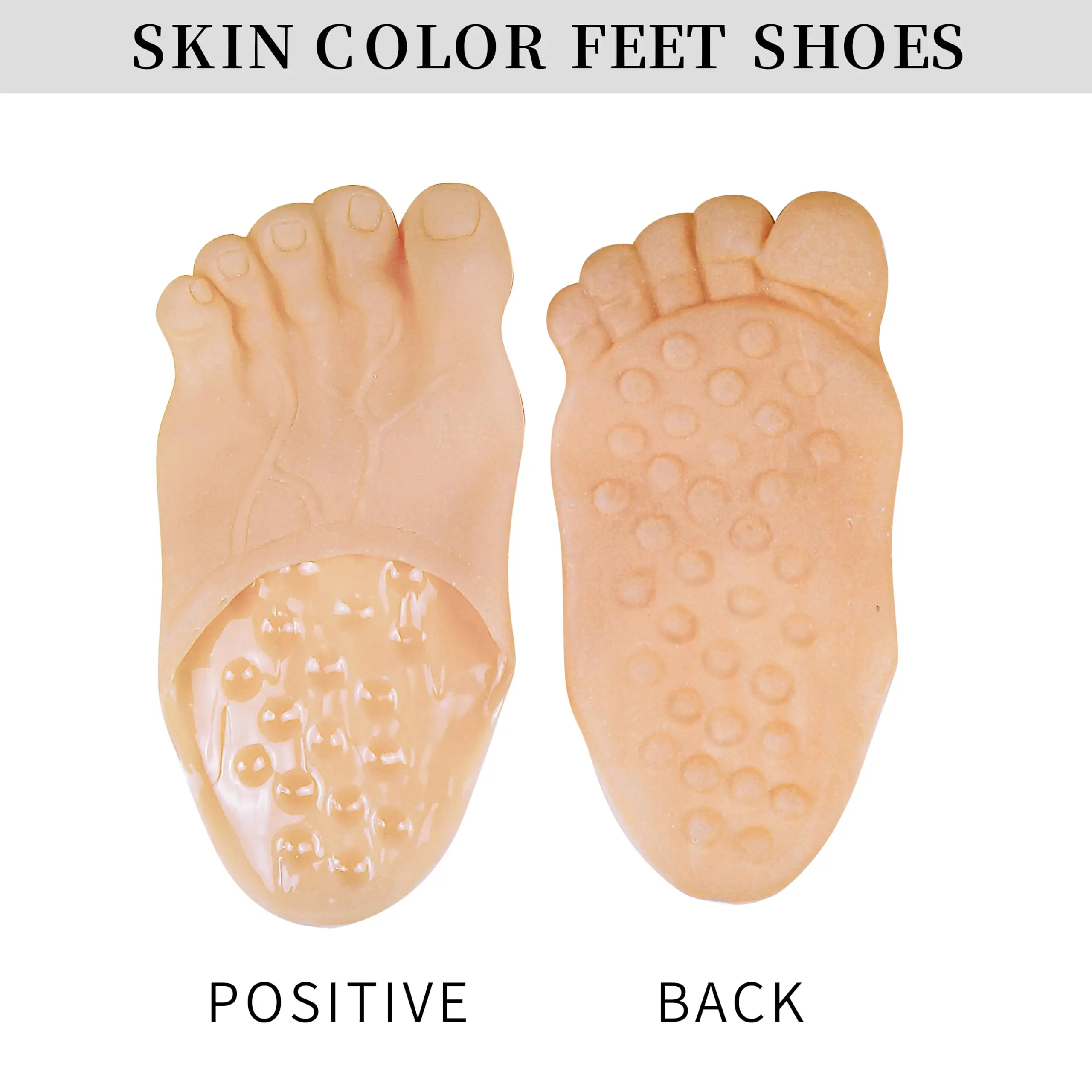 Funny Foot slippers-Barefoot slippers Novelty plastic clothing Toe shoes Big Foot photo men's and women's clothing accessories