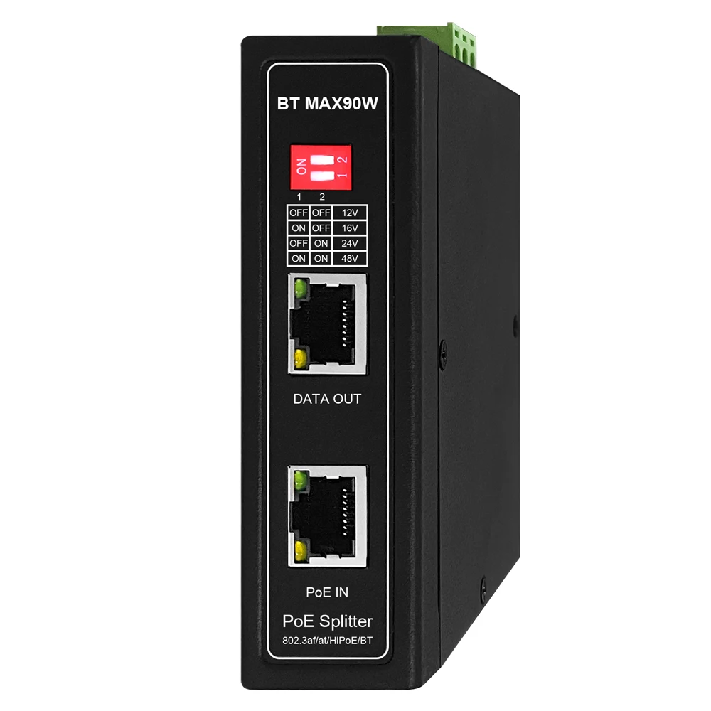 divisor industrial POE, instalação montada na parede
