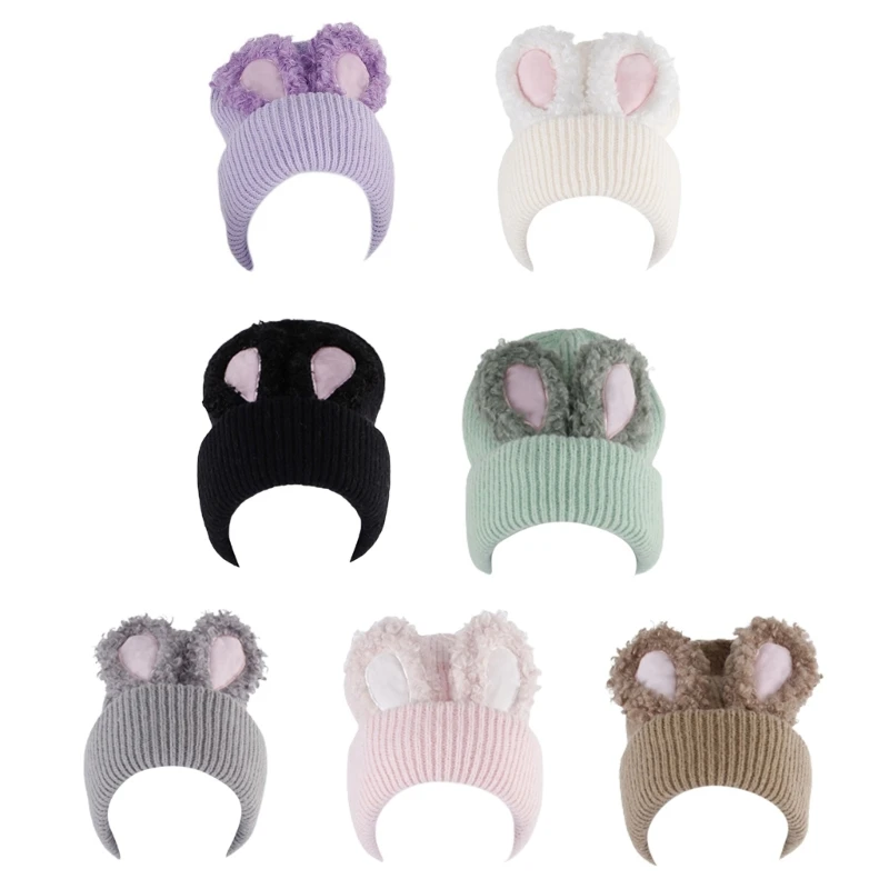 

New Thick Knitted Hat Soft Beanie Cap Funny Pullover Hat Women Headdress