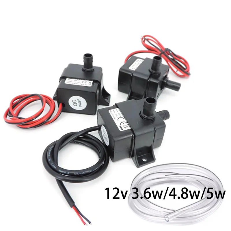 

DC 12V Mini Water Pump Fountain Aquarium Pumps 3.6w 4.8W 5w 240L/H Waterproof 8mm Power Brushless Micro Membrane Submersible K5