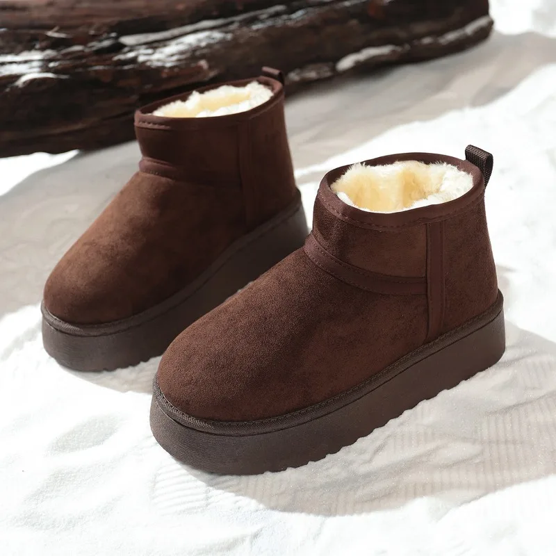 Real Sheepskin Wool Low-cut Warm Comfortable Shoes Women Fashion Short Shoes 2025 New Winter Warm Boots Fur Ladies Snow Boots - Image 5