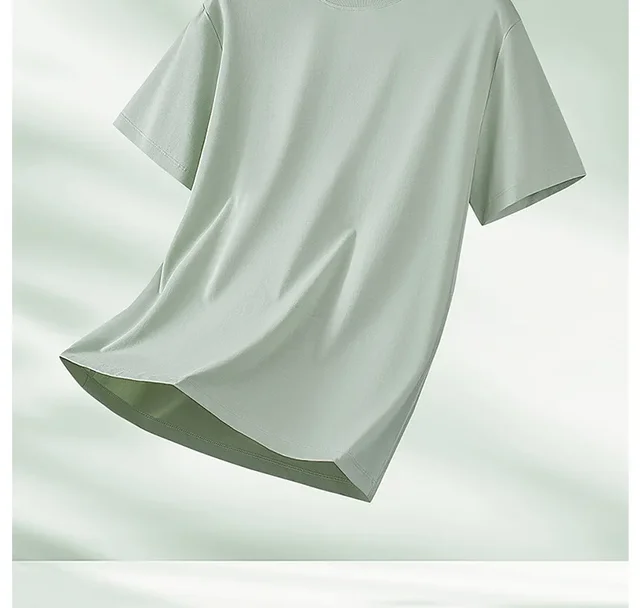 300g Camiseta De Manga Corta De Algodón De Bambú De Alta Calidad Y Gran Ristencia Para Hombr, Camiseta De Marca De Moda Para Hombr - China Camiseta De Hilo Y Camiseta De