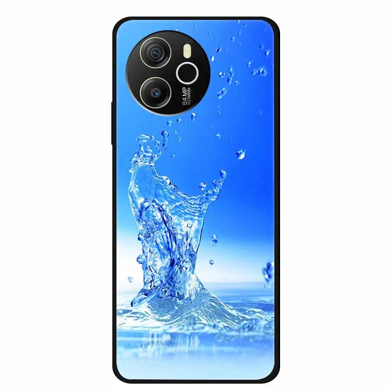 Black Silicone Soft Back Protective Case Cover