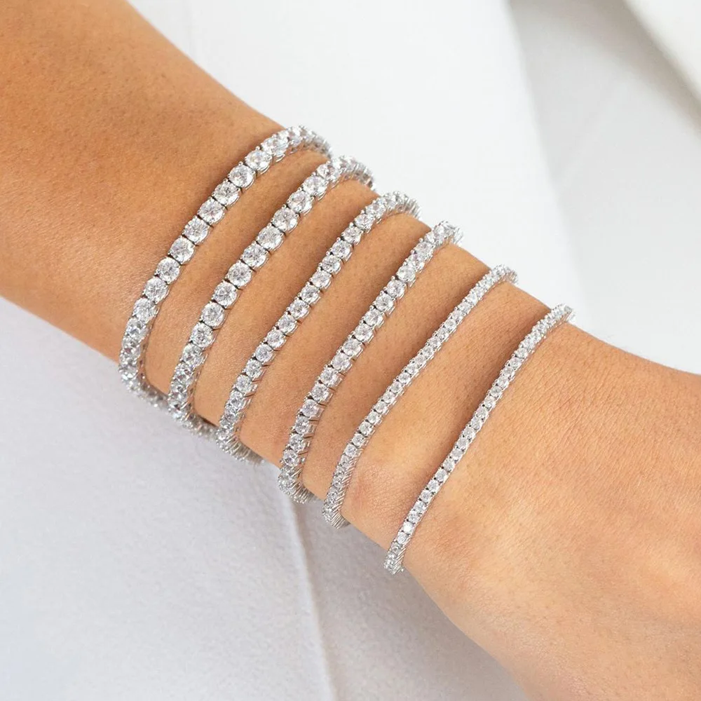 Rose Gold Cubic Zirconia Tennis Bracelet - Elegant Fashion Jewelry Gift