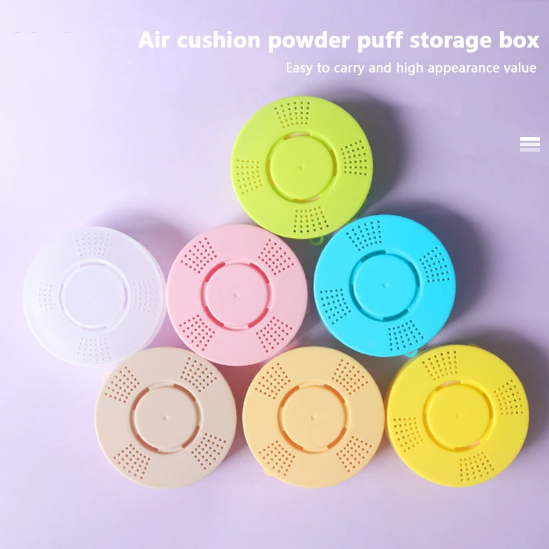 Makeup Sponge Holder Air Cushion Container Storage Case Travel Protable Cosmetic Puff Holder Box Dustproof Breathable 2