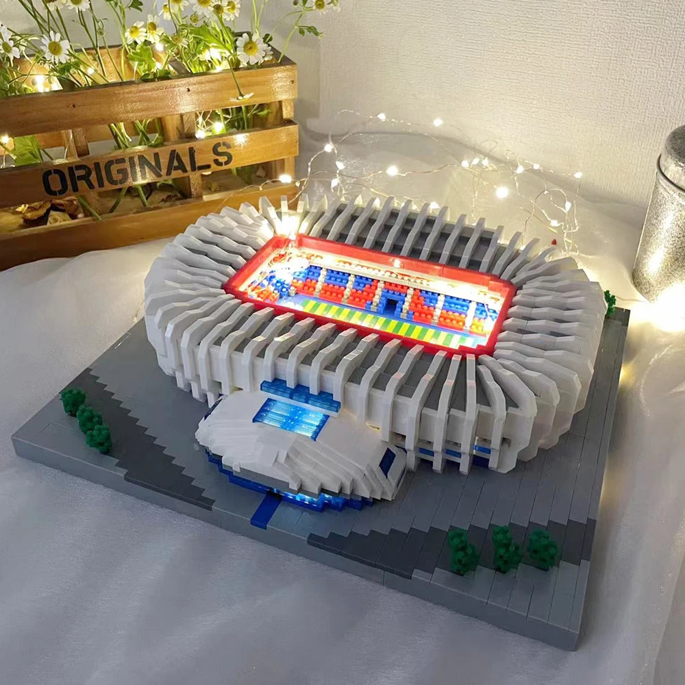 Deluxe Soccer Stadium Micro Building Block Set - Perfect Gift and Decor