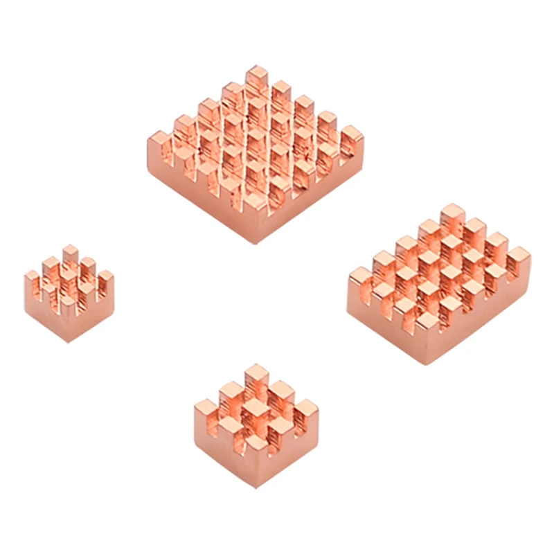 

2Set Heat Sink Metal Copper Heatsink Passive Cooling Pad Heat Dissipation Radiator for Raspberry Pi 4 Model B