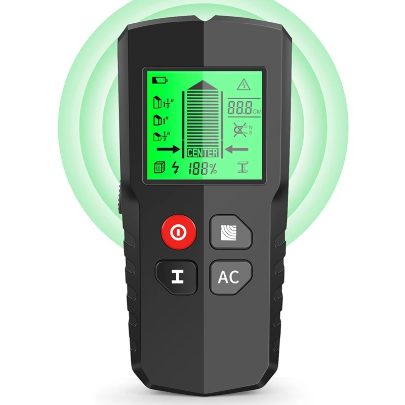 1 PCS Stud Finder Wall Scanner-5 In 1 Wall Detector Electronic Stud Sensor Black Pipe Joist Finders Edge Center Finder