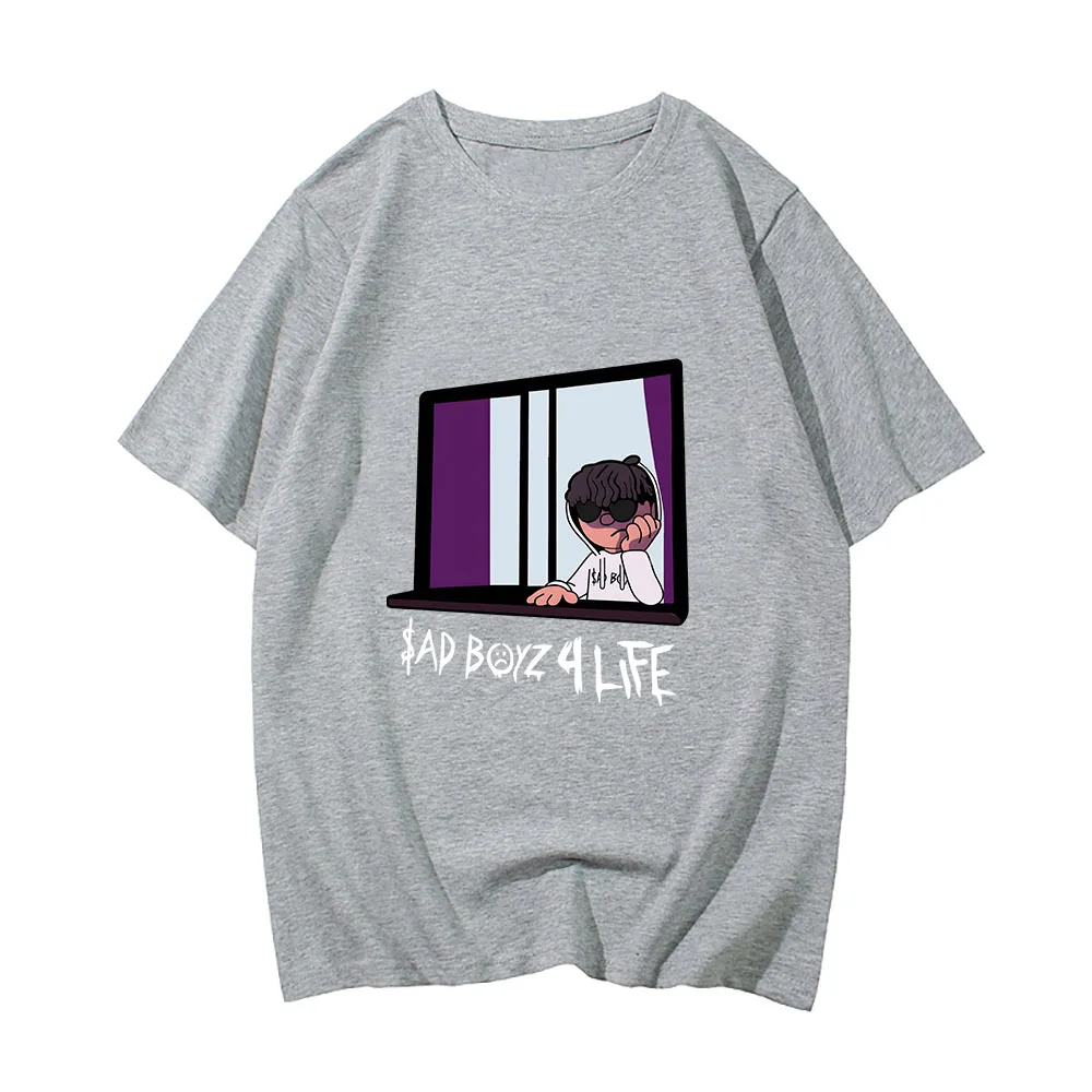 

JuniorH Sad Boyz Tshirts Fashion Grunge Round Neck for Spring/Summer Tees Tops Men/women Casual Cotton Graphic Printing Clothes
