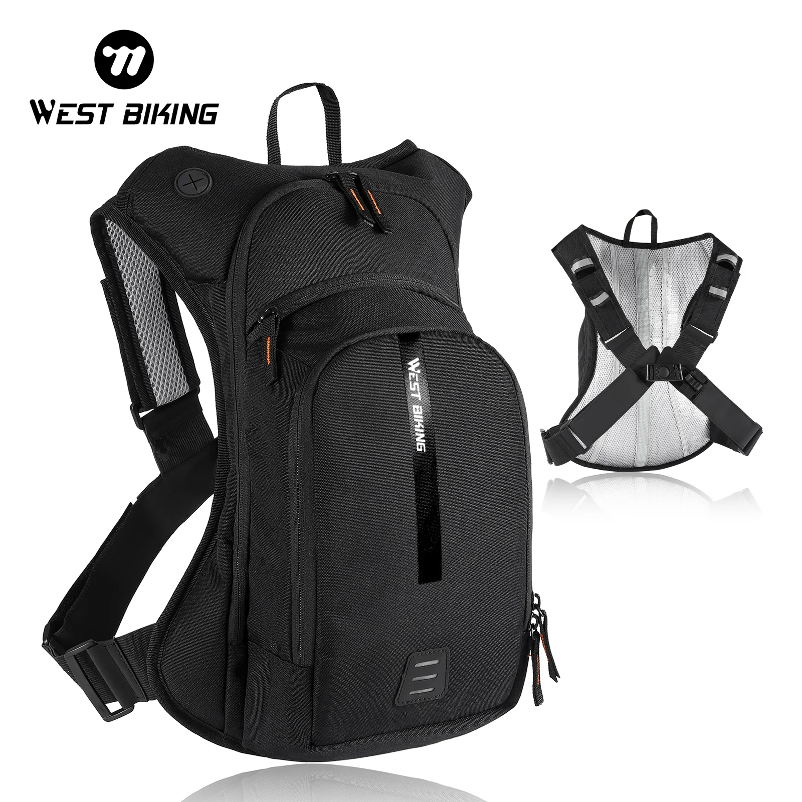 WEST BIKING 10L Ultralight Cycling Backpack Ergonomic Strap MTB Road Bicycle Bag With Water Bag Outdoor Hiking Climbing Bag