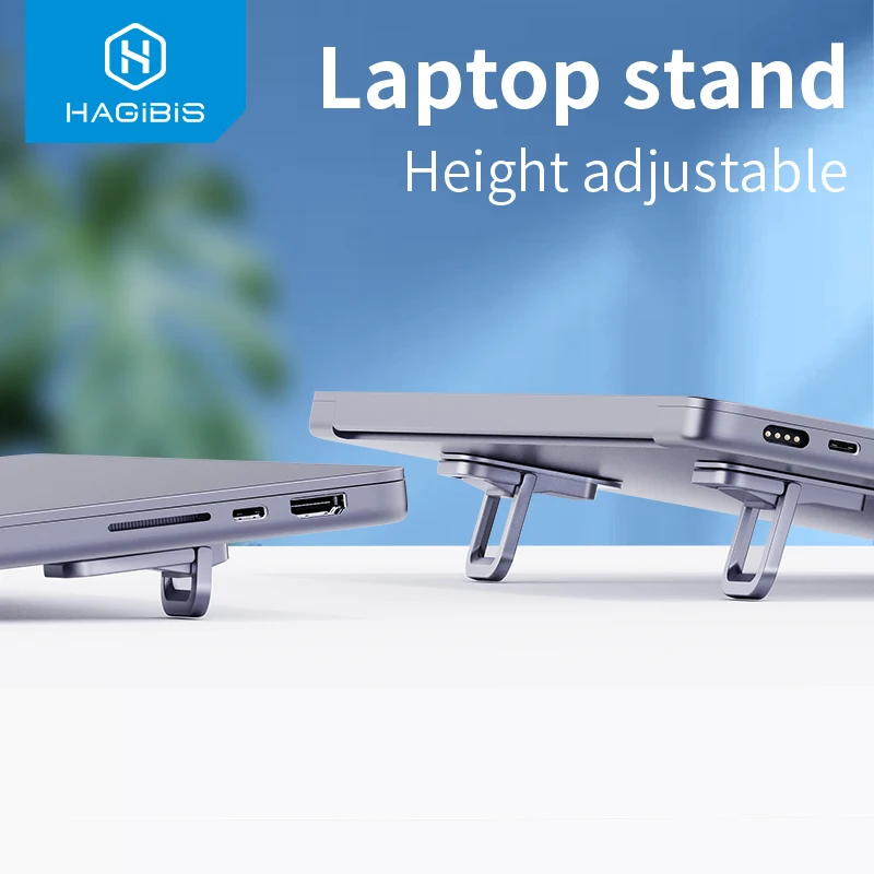 Hagibis Dobrável Suporte de Laptop para Teclado de Mesa Stand Riser Notebook Portátil Almofada de Resfriamento para Macbook Pro Air Universal Titular