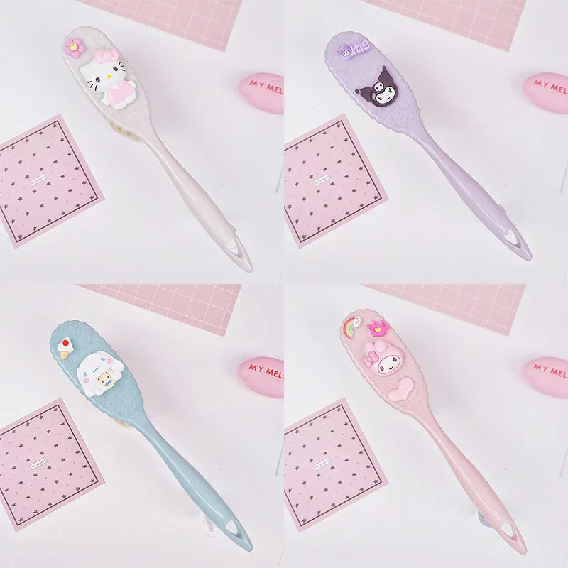 

Милая щетка для удаления пыли Sanrios из мультфильма Hello Kitty с мягкой щетиной, домашние ковры Kuromi для спальни, милая щетка для чистки