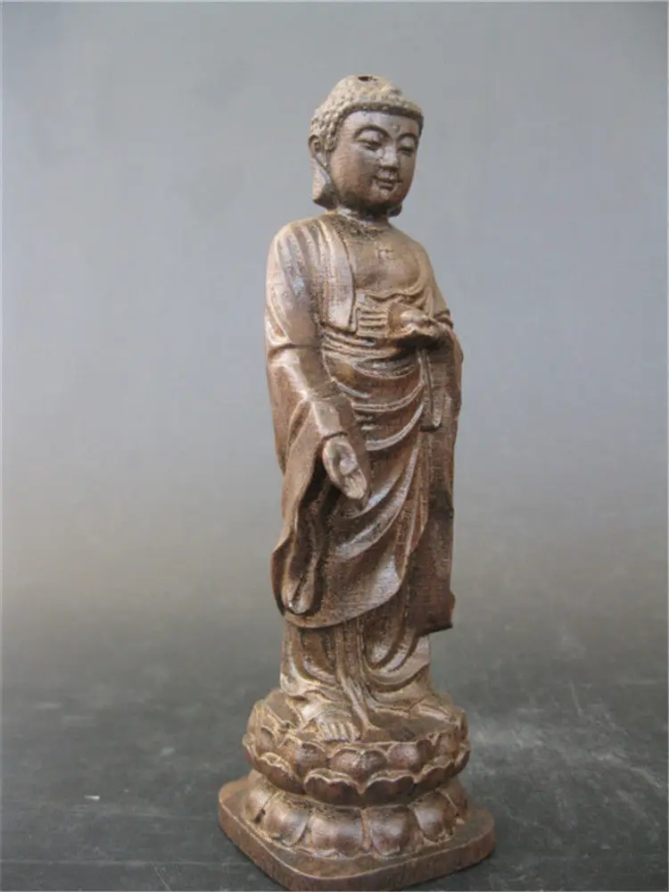 

Китайская деревянная резная статуя Будды Чэнь Сян