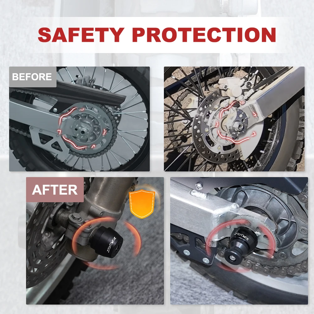 오토바이 앞뒤 휠 액슬 포크 슬라이더 충돌 방지 보호대 DRZ400SM / DRZ400S/ DRZ400SE 2000-2024 DR-Z4S /SM 2025 스즈키용