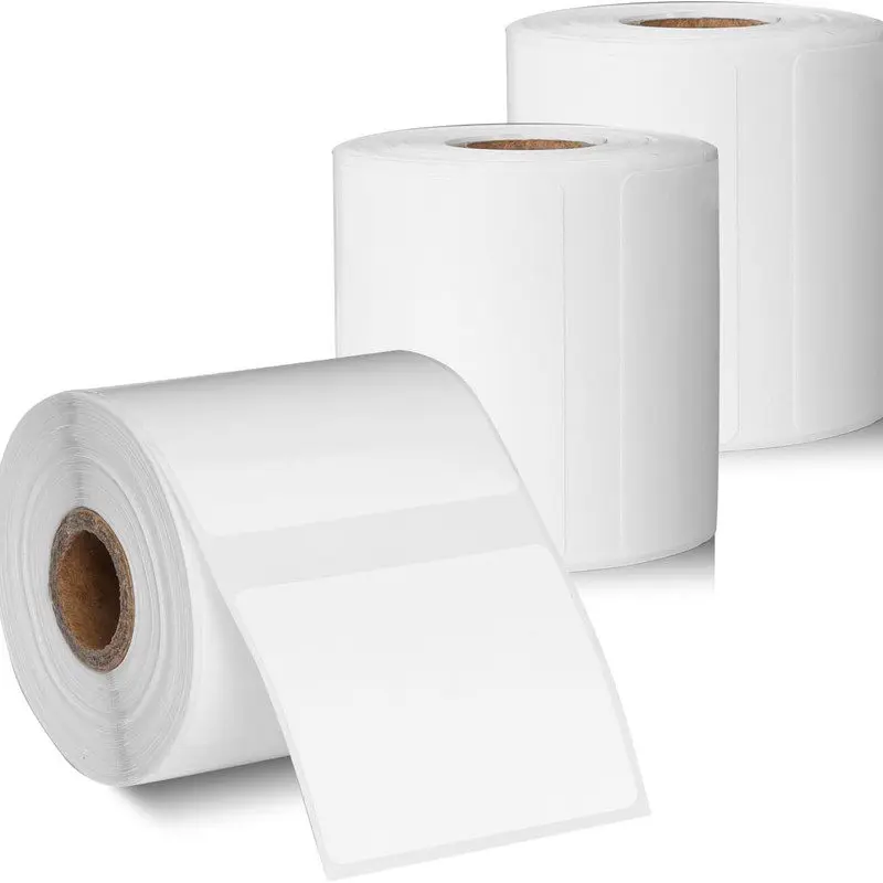 열전사 라벨 테이프 40x30mm 230개/롤 총 920개 스티커 바코드 인벤토리 배송 사무실 일상용 호환 라벨 프린터