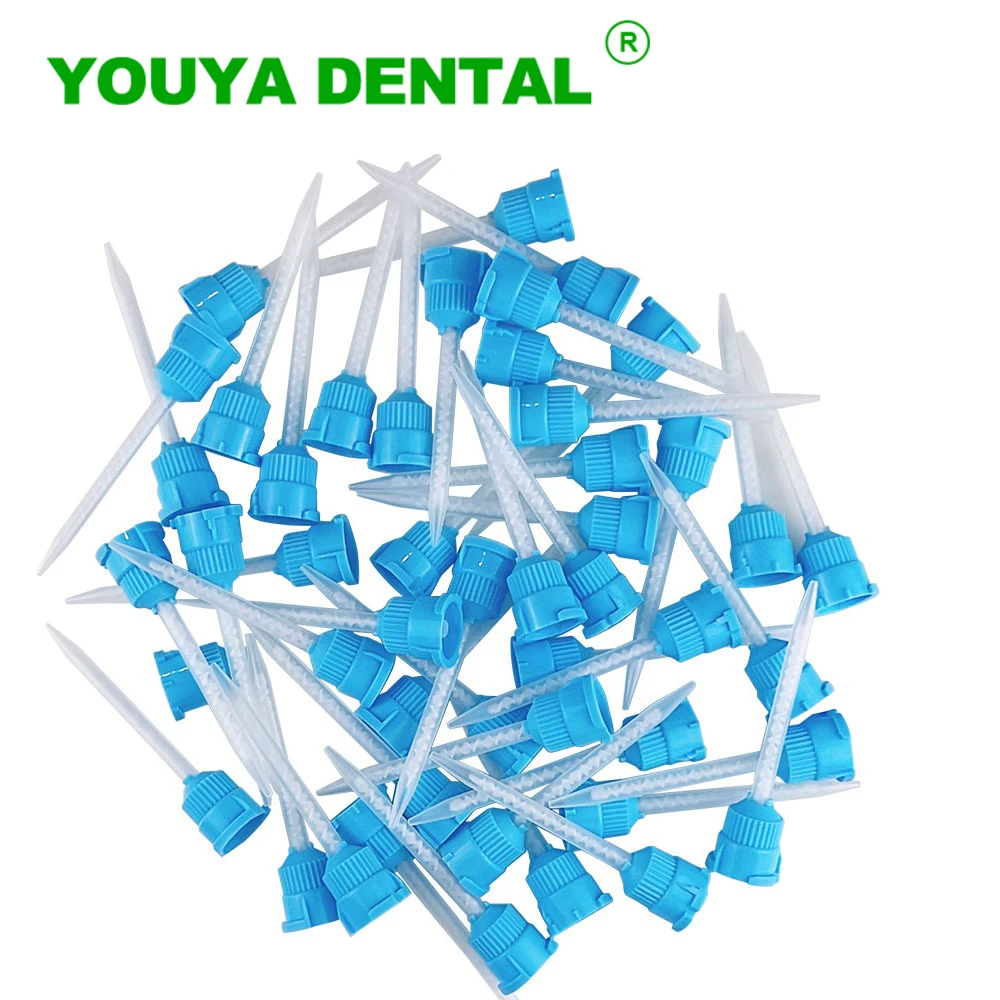 50PCS Dental Impression Mixing Tips Disposable Silicone Rubber Gun