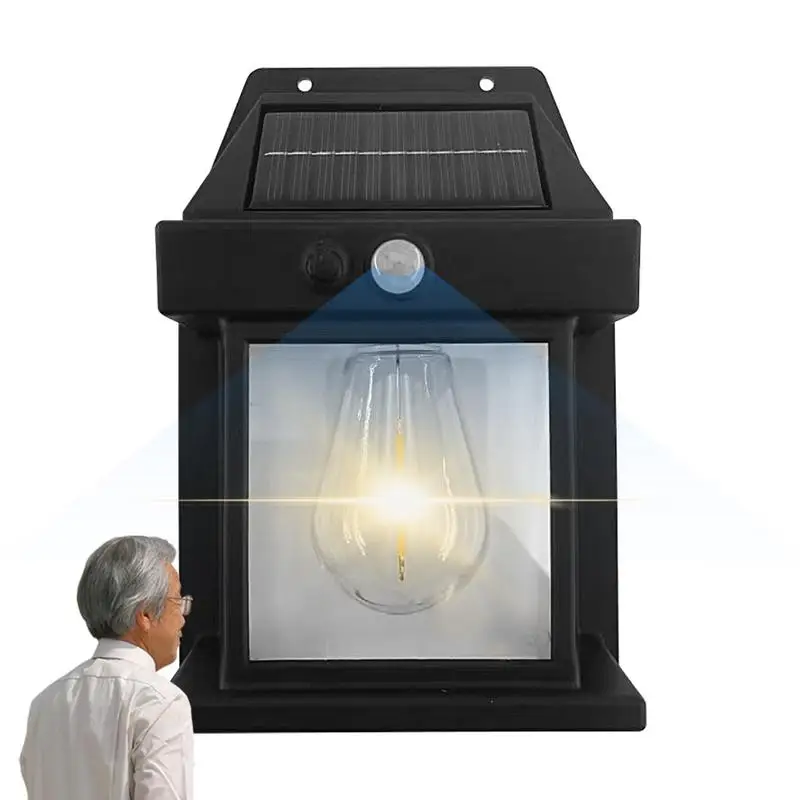 

Wall Mounted Solar Light For Outside Motion Sensor Retro Tungsten Light Outdoor LED Exterior Lighting Wall Lantern Waterproof