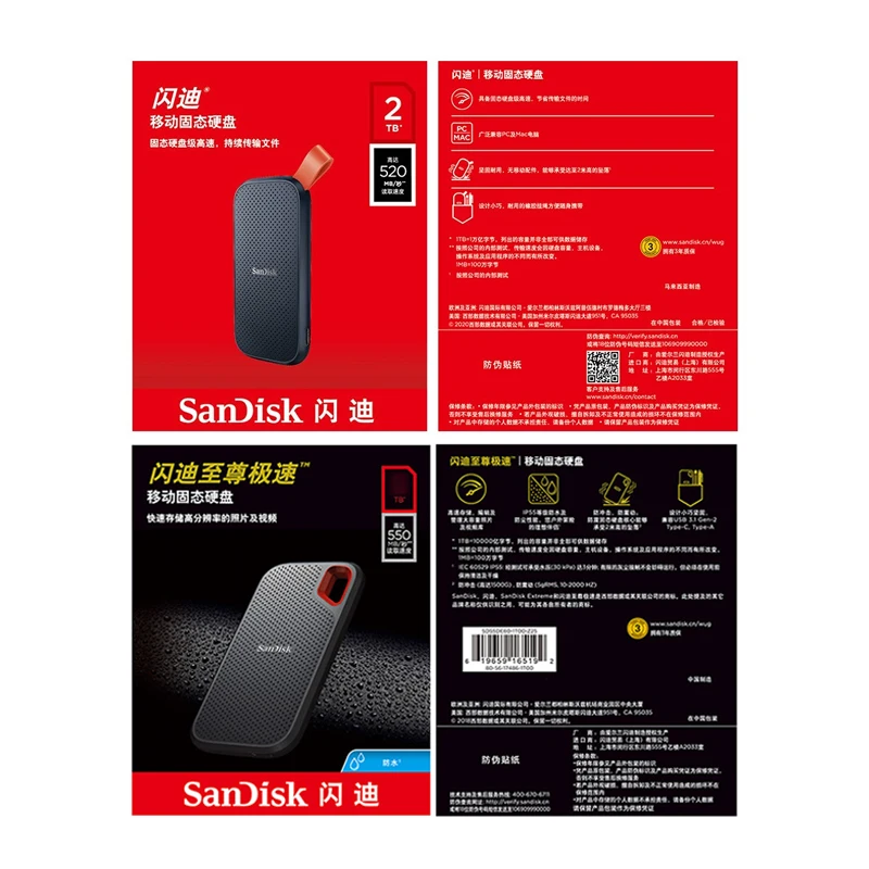 SanDisk SSD USB 3.1 USB-C 1 ׶Ʈ 2 ׶Ʈ 250GB 500GB ܺ ָ Ʈ ũ 500 / ܺ ϵ ̺ ī޶ Ǵ 