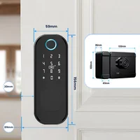R5 PRO Rust Proof Coating Fingerprint TTLock App Outdoor Lock Remote Control Power Saving Code Smart Door Lock Electric Rim Lock - Image 5