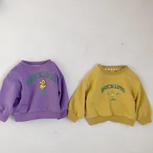 

Cotton Baby Cartoon Duck Print Sweatshirt Children Spring Long Sleeve Pullover Baby Boy Casual Tops Infant Girl Sweatshirt 0-24M