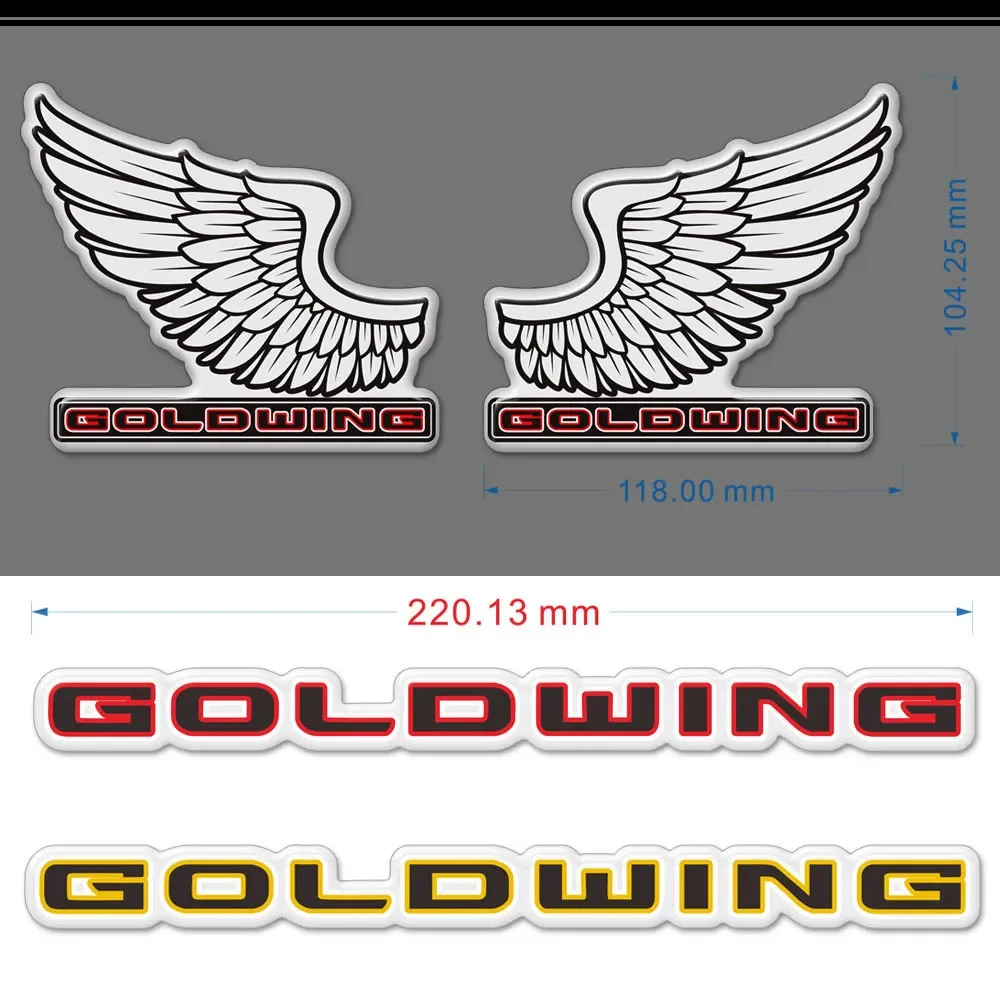 Gold Wing For Honda Goldwing GL1800 1100 1200 1500 Tour F6B GL 1800 Cover Emblem Side Fairing Stickers Decal Logo Symbol Mark motorcycle for honda goldwing gl1800 1100 1200 1500 tour f6b gl 1800 cover emblem side fairing stickers decal logo symbol mark