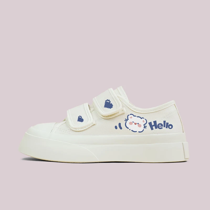 Japanese Cute Lolita White Shoes Women's Thick Sole Versatile Casual Single Shoes Student Round Head Canvas Shoes