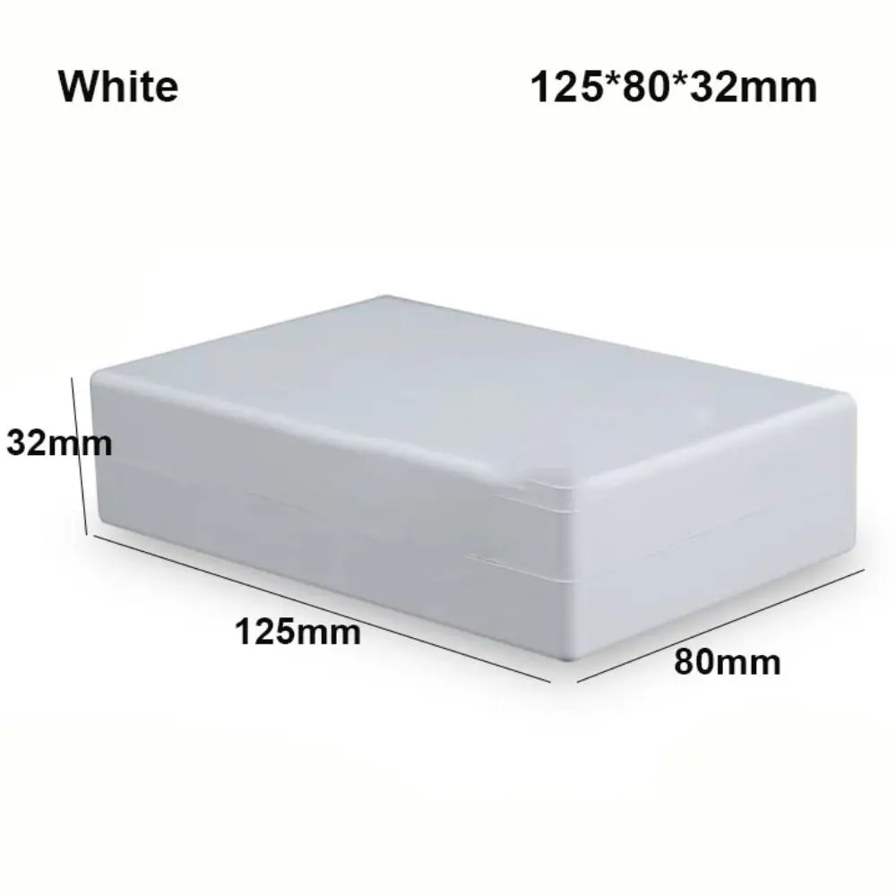 Durable Waterproof ABS Plastic Enclosure Box - Multi-Style Electronic Storage Case in White & Black