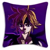 Hot Anime The Seven Deadly Sins Pillow Covers Cartoon Sofa Decorative Home Double-sided Printing Short Plush Cute Cushion Cover 6