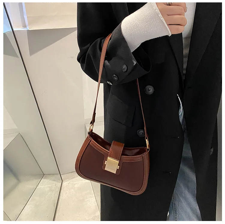 Vintage Style Ladies Shoulder Bag Lacquer Leather Handbag_voghion.com