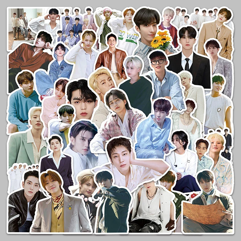 

50PCS South Korean Boy Band Seventeen Stickers Car Adult Speaker Luggage Phone Tablet iPad Guitar Waterproof Personality Sticker