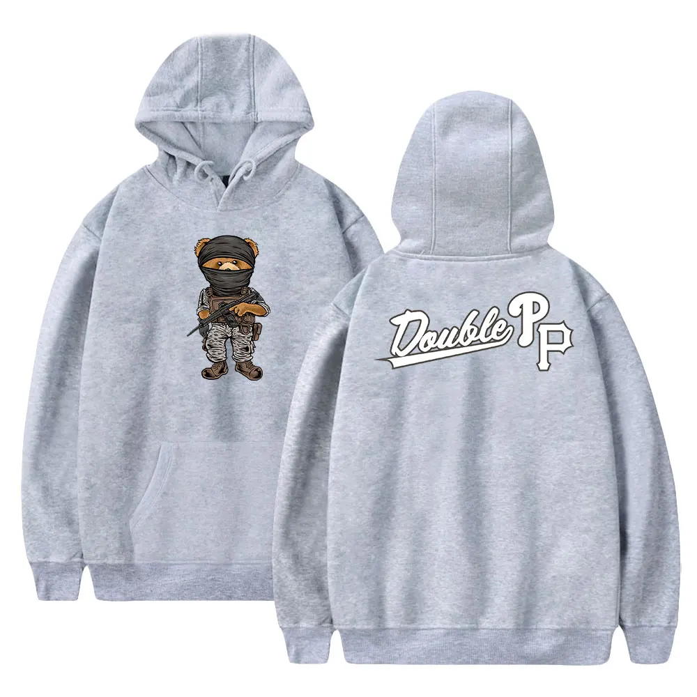thumbnail image 1 of Sudadera con capucha Peso Pluma Sudadera con capucha con estampado de rapero, estilo hip hop, informal, estilo callejero, con estampado de osito de peluche, 1 of 5