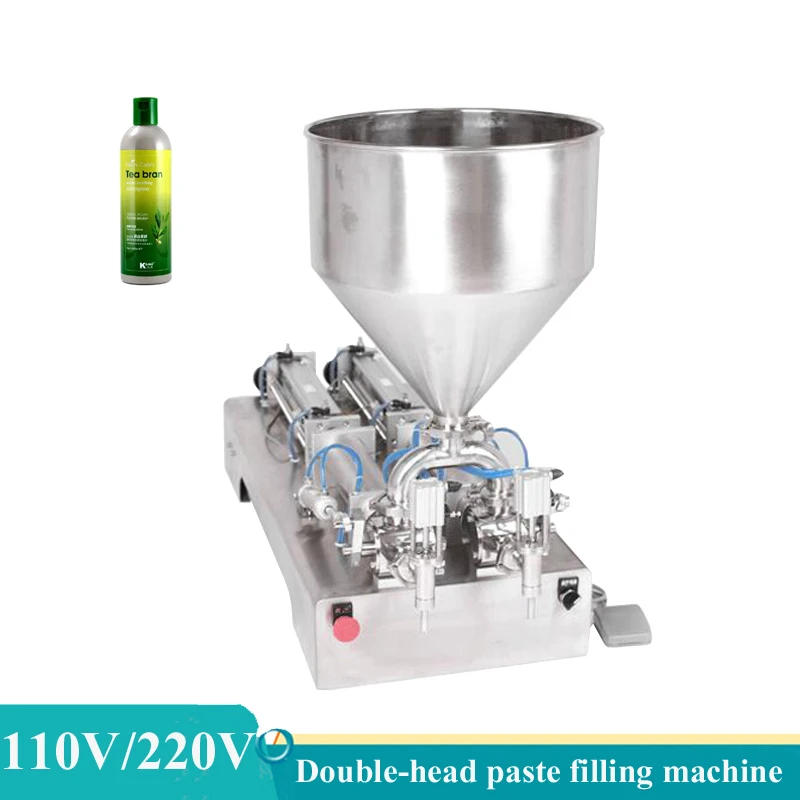

Double Head Liquid Paste Filling Machine Cream Shampoo Commercial Chili Sauce Sesame Paste Filling Machine