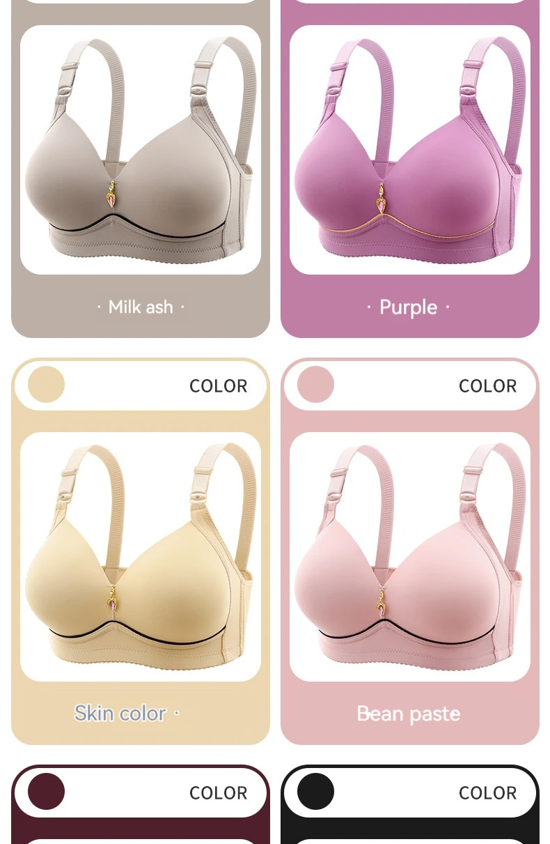 6 stücke Sexy Verschluss Bh Frauen Vorderen Befestigungs Bh Drahtlose Bhs für Frauen Push-Up Dessous Plus Größe Büstenhalter Keine stahl Ring Bh – Detail 13
