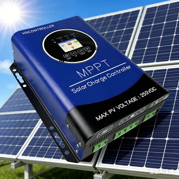 Nuovo Regolatore di Carica Solare MPPT 250VDC 60A 7200W per Sistemi Fotovoltaici, Caricabatterie PV 12-120V con Dispositivo WIFI Integrato per Sistemi Off-Grid