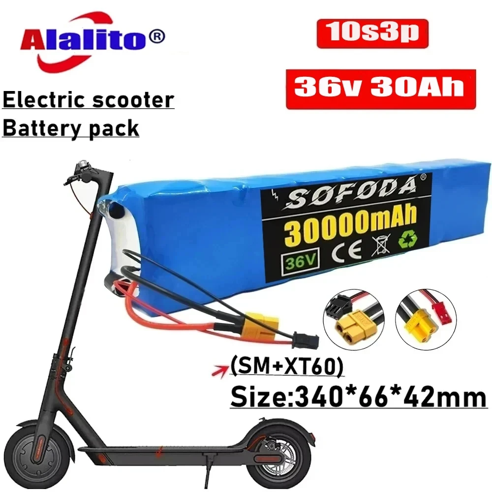 

10S3P 36V 30000mAh 36v Electric Scooter Battery Pack 18650 Lithium for M365 Electric Scooter 36v Battery Scooter