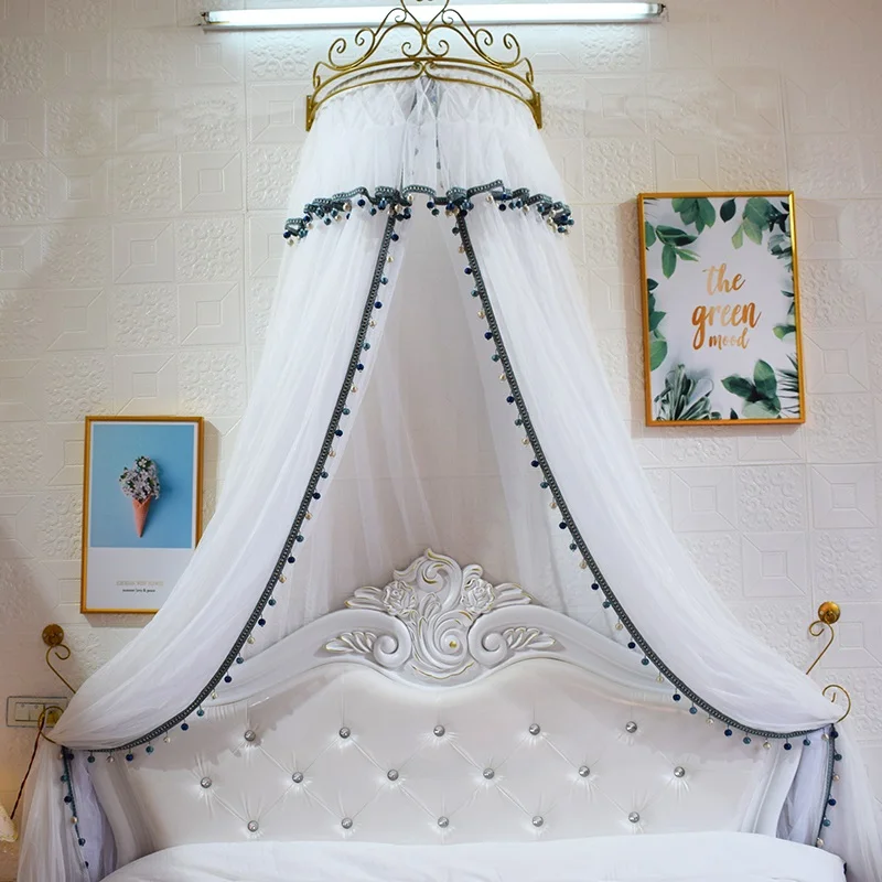 

Занавеска для кровати принцесса ветер прикроватная Марля девочка сердце украшение Марля занавеска для кровати розовая и Нежная Милая декорация в скандинавском стиле