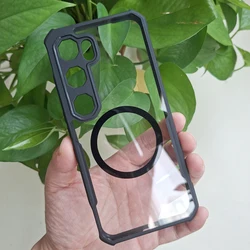 XUNDD Magnetic Airbags Shockproof Transparent Case with Camera Protection for Nubia Neo 5 GT (With Ring Black)