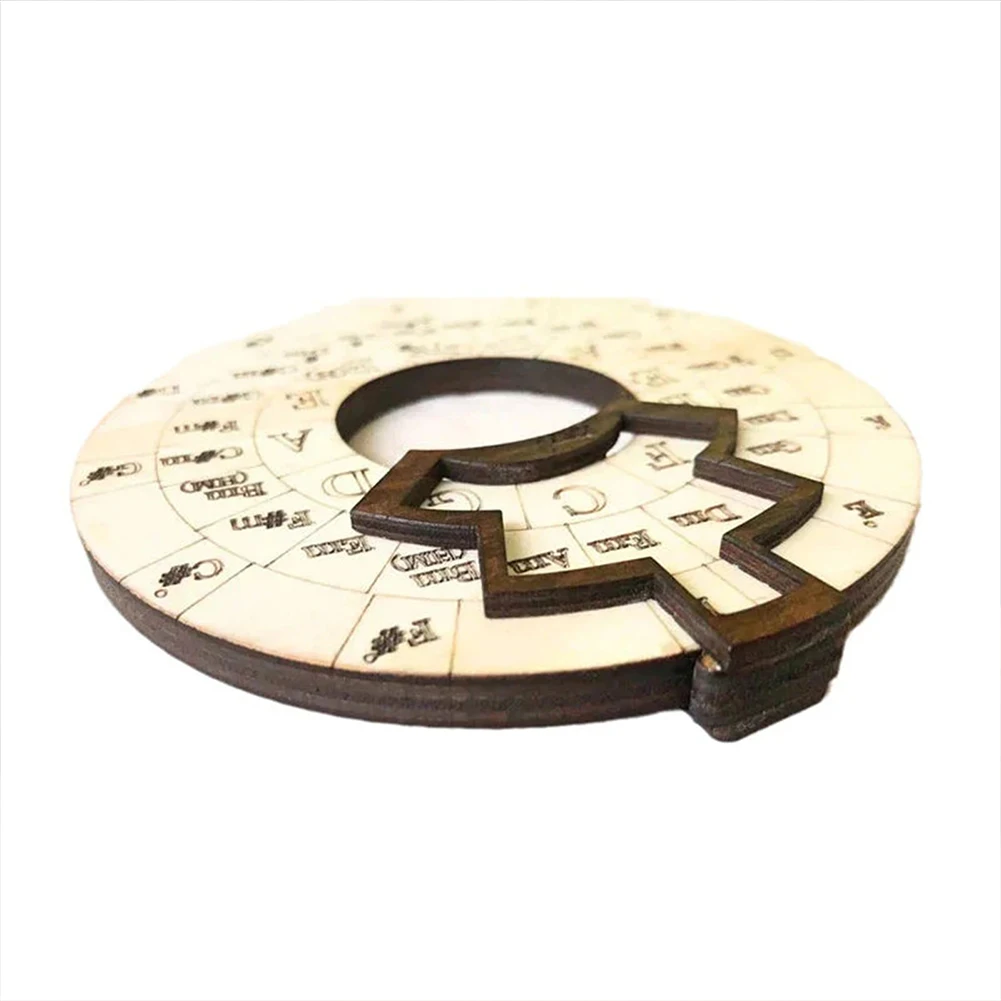 

Round Wooden Musical Melody Tool Circle Wooden Wheel Musical Educational Tool for Musicians Musical Instruments Accessories