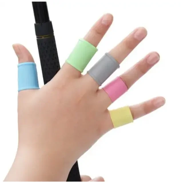 Golf Finger Sleeves Cots Silicone 8 PCS Set Gel Protector for Finger Articulation,Non-Slip and Wear-Resistant,Golf Finger Band