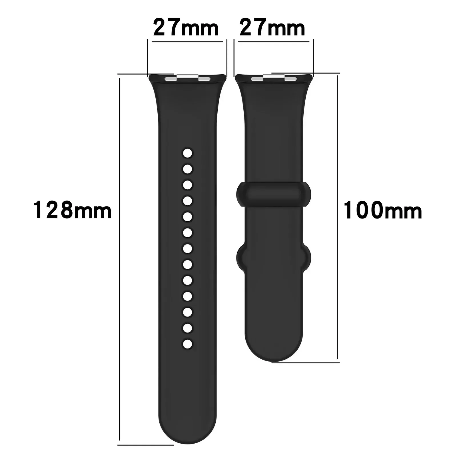 Silicone Sport Smartwatch Replacement Wristband - Adjustable Strap Bracelet Accessories