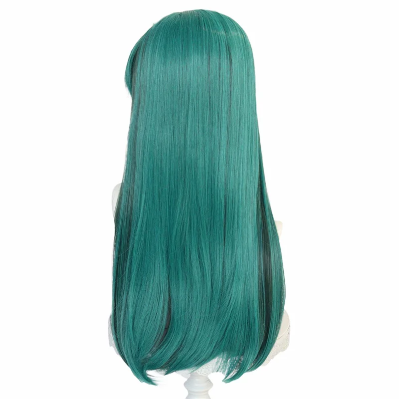 Lum Wig Synthetic Lamu Cosplay Wig Anime Urusei Yatsura 60 CM Long Straight Mix Green Wig