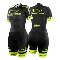 2023 Women Short Sleeve Speed Skating Suit Jumpsuit Roupa Ciclismo Straight Row Wheel Speed Skating Ironman Racecourse 2