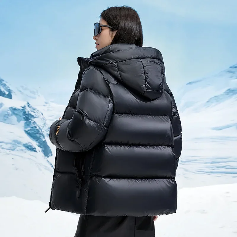 Down Jacket Black Gold Down Jacket, Down Suit, Short Bread Suit, Men's And Women's Anti-Season Lovers Coat, Thickened Winter Protection