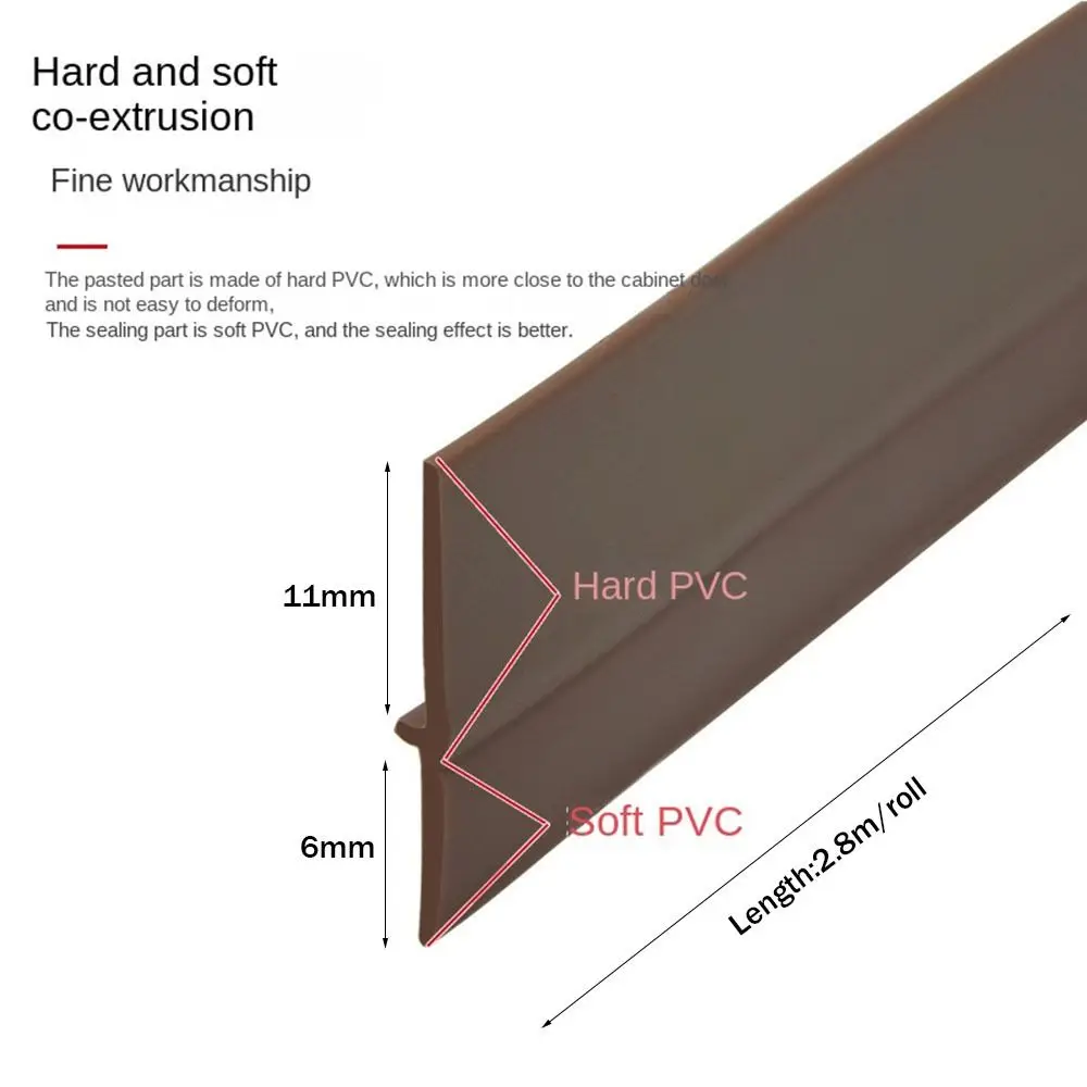 Self-Adhesive Cabinet Door Seal Strip Dust-proof Strip Gap Filling Suitable for Wardrobe Cupboard Insect-proof Moisture-proof door seal strip sealing strip tape sealing tape sealing strip